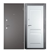 Дверь металлическая ТИТАН-2050/960/L Ясень белоснежный/антик медь