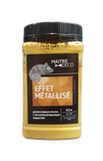 Краска декоративная MAITRE DECO EFFET METALLISE Or с металлизированным эффектом 0,3кг MD ET-200-03