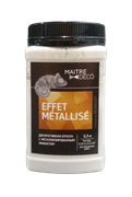 Краска металлизированная MAITRE DECO EFFET METALLISE ARGENT база BLANC 0,3л MD ET-300-03