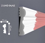 Молдинг СОЛИД настенно-потолочный, ударопрочный UHD04/42, белый, L2.0м/TM Unica/21