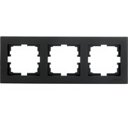 Рамка LEZARD VESNA 3-ая горизонтальная, черная матовая 742-4200-148