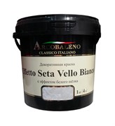 Краска декоративная РАДУГА Arcobaleno Effetto Seta Vello Bianco База белый шелк 1кг