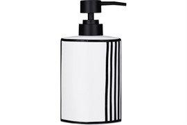 Дозатор для жидкого мыла MOROSHKA Grafica 5х8,5х17,2см, белый+черный 935-308-01