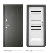 Дверь металлическая ТИТАН-2050/960/L 8С бетон снежный/графит