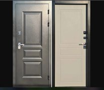 Дверь металлическая ВИНТЕР 100-2050/980/R Дуб беленый