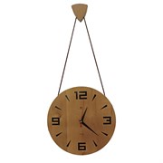 Часы настенные РУБИН Классика интерьерные из дерева с подвесом d=27см 2828-002