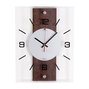 Часы настенные РУБИН Классика из МДФ стеклянные прямоугольные 2938-002