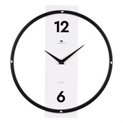 Часы настенные РУБИН Time металл+ дерево, круг d=30,5см, черный+белый 3330-001