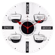 Часы настенные РУБИН Coffee time прозрачные, открытая стрелка 3433-001