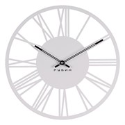 Часы настенные РУБИН Рим из металла, d=35см, белый3532-003