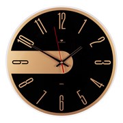 Часы настенные РУБИН Стиль прозрачные d-39см, открытая стрелка, черный 4041-004