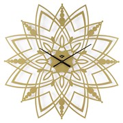 Часы настенные РУБИН Мандала металлические, открытая стрелка, золото 4747-001