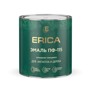 Эмаль ERICA ПФ-115 для металла и дерева красная 2,6кг алкидная глянцевая