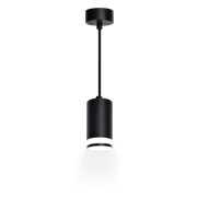Светильник подвесной RITTER ARTON цилиндр, провод 1м, 55*100мм, GU10 алюминий/стекло, черный 59987 6