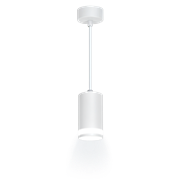 Светильник подвесной RITTER ARTON цилиндр, провод 1м, 55*100мм, GU10, алюминий/стекло, белый 59986 9