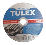 Круг TULEX отрезной абразивный по металлу для УШМ, 150мм*1,6мм*22мм 8006150