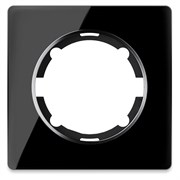 Рамка ONEKEYELECTRO стеклянная одинарная черная 2E52101303