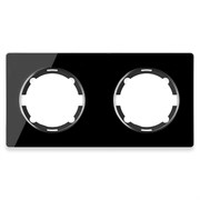 Рамка ONEKEYELECTRO горизонтальная стеклянная двойная черная 2E52201303