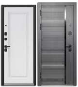 Дверь металлическая LUXOR 2МДФ Горизонталь НЕО 960мм левая
