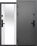 Дверь металлическая Е-Тайга 10см 2МДФ Зеркало (960L) с электронным замком