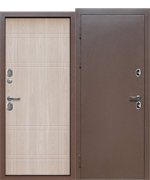 Дверь металлическая 11см Протерма Шоколад Букле, Уайт, 860 левая