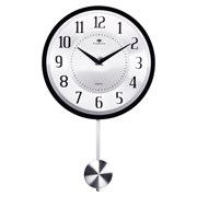 Часы настенные РУБИН Классика интерьерные из МДФ с маятником d=26 см 2625-001