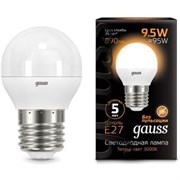 Лампа GAUSS LED Шар 9,5W 890Lm E27 3000K 105102110