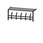 Вешалка с полкой ТОРОНТО 21 hanger with shelf черный ВСПТ 21Ч