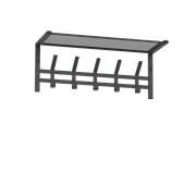 Вешалка с полкой ТОРОНТО 21 hanger with shelf графит ВСПТ 21ГР