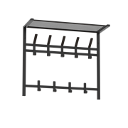 Вешалка с полкой ТОРОНТО 2-х ярусная hanger with shelf черный ВСПТ 22Ч