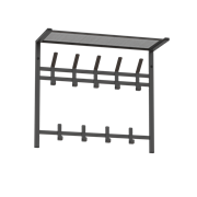 Вешалка с полкой ТОРОНТО 2-х ярусная 22 hanger with shelf графит ВСПТ 22ГР