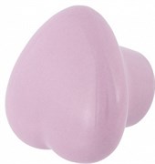 Ручка мебельная PALLADIUM Porcellana Cuore Knob Pink 115587