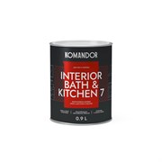 Краска полиакриловая матовая KOMANDOR INTERIOR BATH&KITCHEN 7 база А 0,9л TAL-83