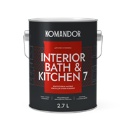 Краска полиакриловая матовая KOMANDOR INTERIOR BATH&KITCHEN 7 база С 2,7л TAL-87