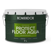 Эмаль полиакриловая матовая KOMANDOR PROTECT FLOOR AQUA база А для пола 9,0л TAL-120