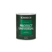 Эмаль универсальная алкидная полуматовая KOMANDOR PROTECT UNIVERSAL база А 0,9л TAL-123