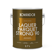 Лак полиакриловый высокоглянцевый KOMANDOR LAQUER PARQUET STRONG 90 база С для пола 2,7л TAL-131