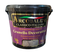 Краска декоративная РАДУГА Arcobaleno Granello Decorativa База металлик (5кг)