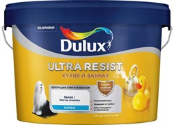 Краска Dulux Ultra Resist Кухня и Ванная мат BW 2,5л 5757354