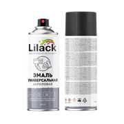 Эмаль аэрозольная универсальная LILACK черный матовый 520мл 7101-02 LK