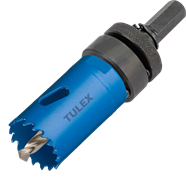 Коронка TULEX биметаллическая, шестигранный хвостовик,с центрирующим сверлом,в сборе 32мм 601013-032