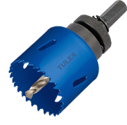 Коронка TULEX биметаллическая, шестигранный хвостовик,с центрирующим сверлом,в сборе 51мм 601013-051