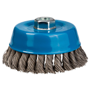 Щетка чашечная TULEX для УШМ, резьба М14, плетеные пучки проволоки 0,5мм, Д100мм 853012-100