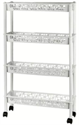 Этажерка KEEPLEX Light на колесиках 4-х секц. прямоугольная длинная 58х18х93,5см KL2831-10