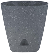 Горшок для цветов InGreen Amsterdam D140мм 1,35л с прикорневым поливом, тёмный камень IG629910026-10