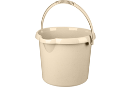 Ведро IDILAND MALTA круглое 12л бежевый (8) 221209727/04