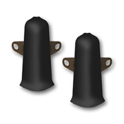 Угол наружный (внешний) с крепежом для плинтуса 70мм Деконика (2шт. во флоупак) 007 Черный