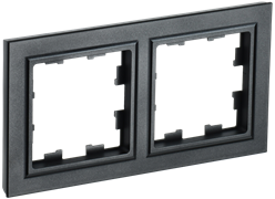 Рамка BRITE 2-ая черная РУ-2-БрЧ