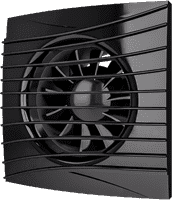Вентилятор ЭРА осевой вытяжной с обратным клапаном D 100, декоративный SILENT 4C Obsidian