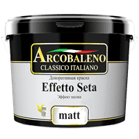Краска декоративная РАДУГА Arcobaleno Effetto Seta Matt база матовый шелк (3кг)